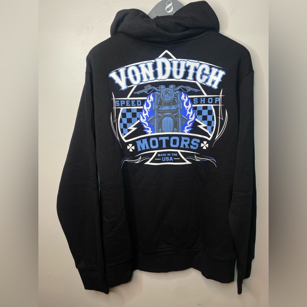 NWT Von Dutch Logo Hoodie With Back Design - Picture 4 of 4